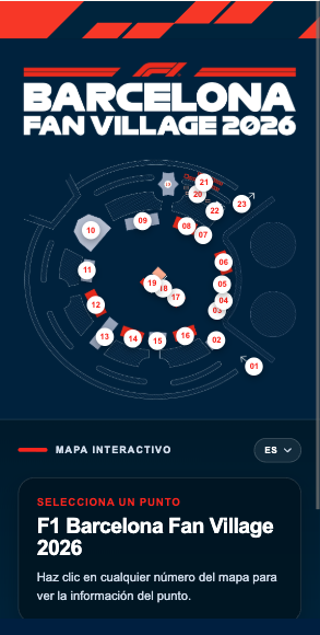 Mapa interactivo del recinto del fan village